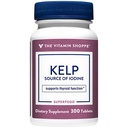 비타민 Shoppe Kelp (Acenic Kelp & Potassium Iodine에서), Iodine의 근원, Thyroid 지원, 지원 에너지 & 체력 (300의 정제)