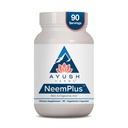 Ayush Herbs Neem Plus - 여성 및 남성을위한 소화 건강, Stomach & Skin Health, Immune Support - 90 채식 캡슐 (1 개)