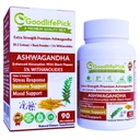 블랙 페퍼와 프리미엄 Ashwagandha 캡슐. Ashwagandha 분말 및 20 : 1 추출물 90 ct에서 강력한 5 % Wthanolides. 천연 NonGMO NO 쌀 분말 없음 필러