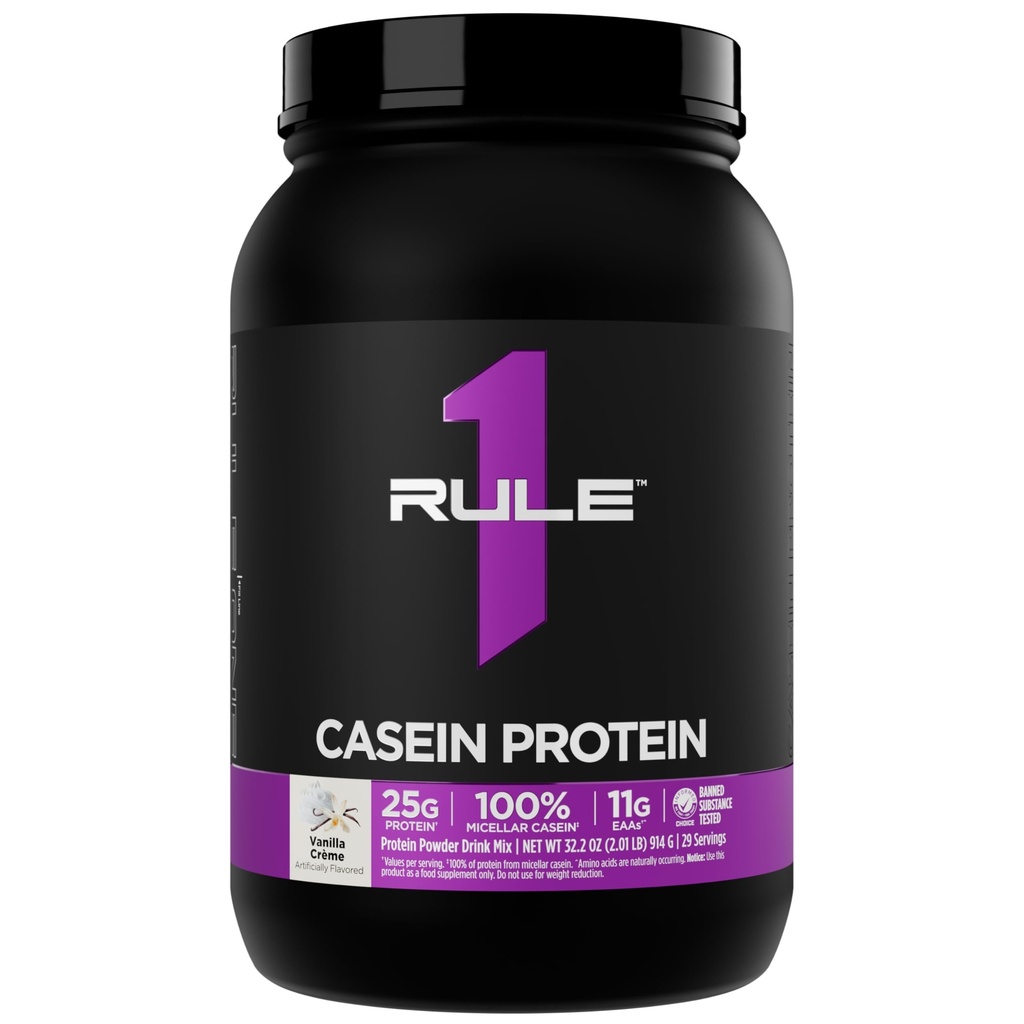 규칙 1 Casein Protein - 25g Protein 및 11g EAAs Per 서빙 당 심박 회복을위한 미첼라 Casein 및 식사 사이 지속 배달 (2 파운드 *, 바닐라 크림)