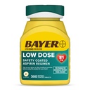 Bayer Aspirin 낮은 복용량 81 mg, Enteric 코팅 정제, 의사 권장, 심장 혈관 질병의 두 번째 예방, 300 안전 코팅 정제