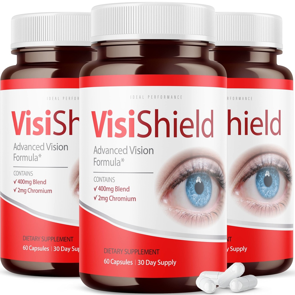 (3 팩) Visishield Eyes 보충교재 약 비타민 (180의 캡슐)를 위한 진보된 시각 공식