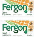 Fergon 높은 Potency 철 높게 녹는 & 쉽게 소화해, 27 mg 철, 100개의 정제
