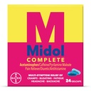 Midol Complete Gelcaps 24ct: Midol은 생리적인 증상, PMS 구호 및 기간 주름 구호를위한 Acetaminophen와 정신 통증 완화 젤캡을 완료 - 24 카운트 (포장 할 수있다 Vary)