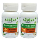 Bitter Melon Forte 캡슐 500 mg. 60 Veg. 캡슐 | Karela (Momordica Charantia) 남성과 여성에 대 한 캡슐을 추출 | Ayurvedic 초본 보충/재약 | 10:1 Forte (2 병의 60 캡슐)