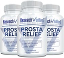 연구 Verified Prosta Relief - 톱 팔로토와 Bioperine - 전립선 건강; Bladder & Urinary 건강, 드라이브 및 성능; 순수한 자연, 90 캡슐 (포장 3)