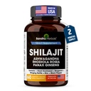 SANDHUHERBALS Shilajit 캡슐 남성 및 여성용|Aswagandha와 순수한 Himalayan 혼합 | 높은 효능 및 에너지 보충 | 2 개월 공급 | 추가 전원 및 체력에 대 한 | 콤보 바다 Moss