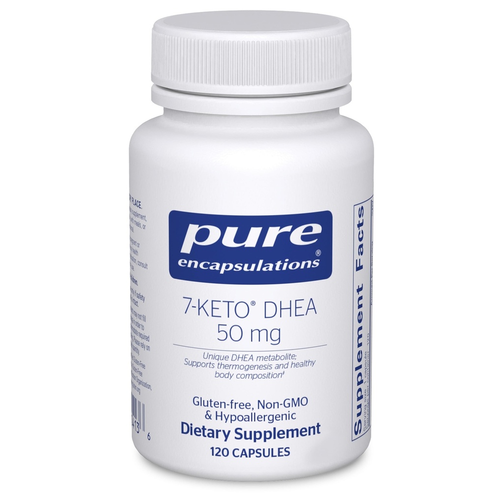 Pure Encapsulations 7-Keto DHEA 50 mg | Thermogenesis와 건강한 몸 구성을 지원하는 유일한 DHEA 대사 보충교재 * | 120의 캡슐