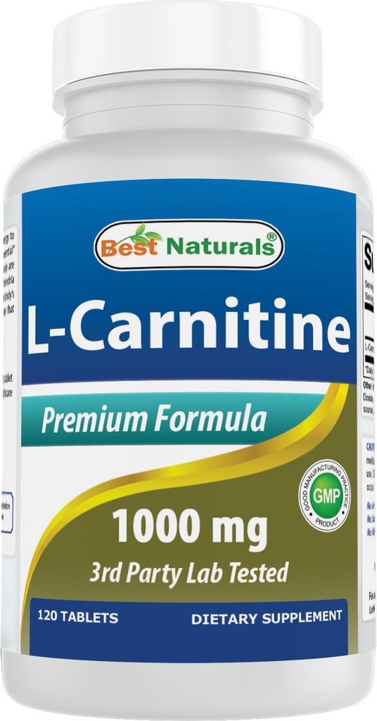 정제 당 제일 자연적인 L 카르니틴 Fumarate 1000mg - 120 조사 - 세포 에너지 부스트
