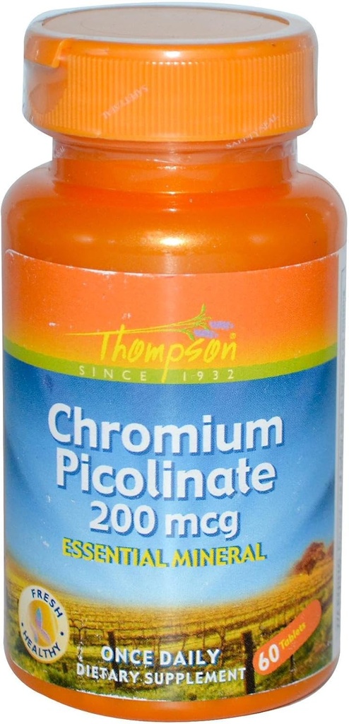 Thompson 크롬 Picolinate, 정제 (Btl 플라스틱) 200mcg 60ct