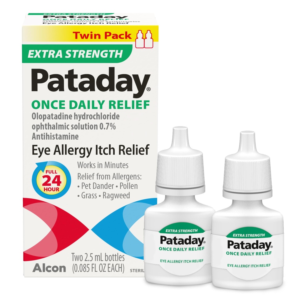 Pataday 매일 구호 여분 힘 기복 2.5ml, 2 조사