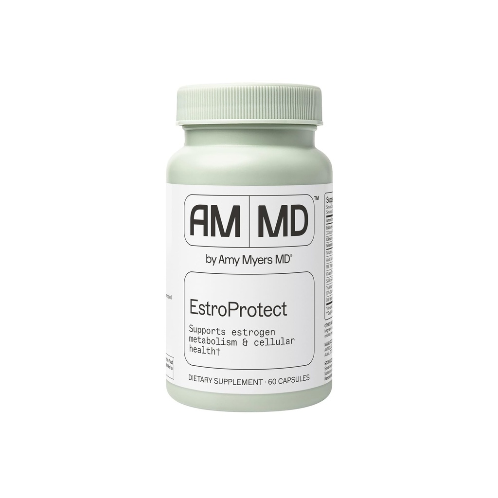 Amy Myers MD EstroProtect 보충교재 - 지원 에스트로겐 균형 & 호르몬 건강 - DIM, 칼슘 D-Glucarate, 브로콜리씨 추출물 - 60의 캡슐