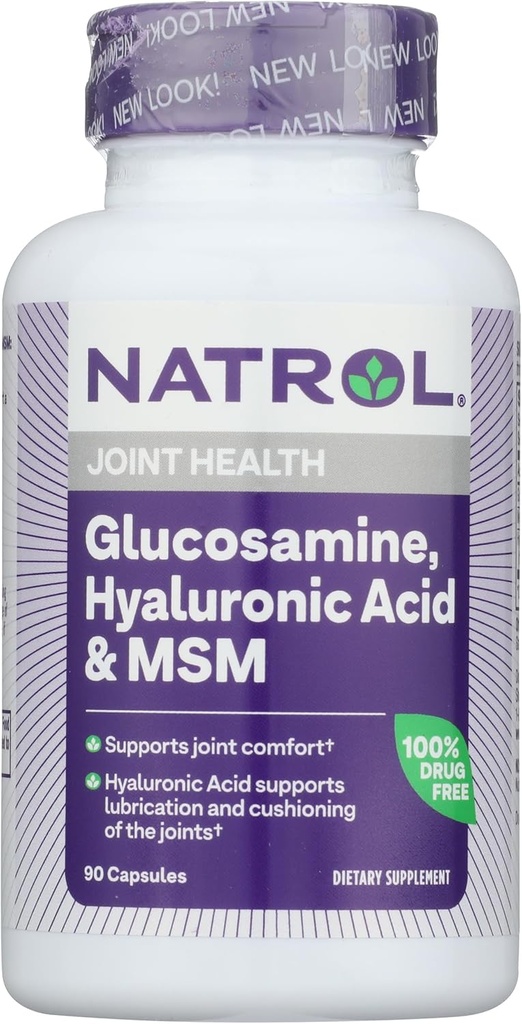 Natrol 글루코사민, Hyaluronic 산 및 MSM의 90의 캡슐