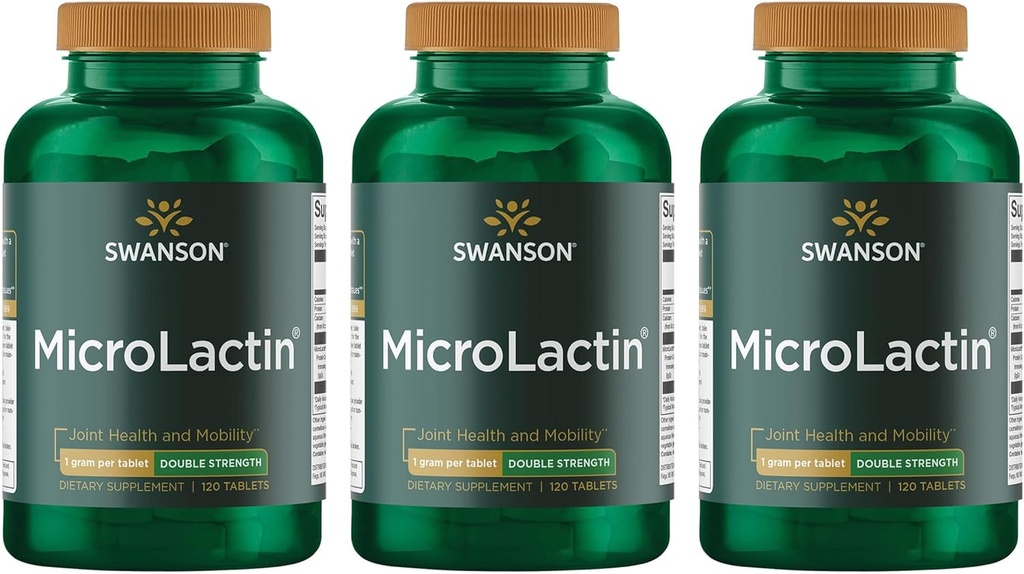 Swanson Microlactin 이중 힘 1000 밀리그램 120 탭 (3 팩)