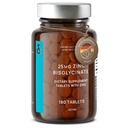 CLAV® 아연 Bisglycinate 25mg - 180 정제 (6 개월 공급) - 천연 킬레이트 아연 보충 - 면역 및 피부 지원을위한 Vegan 아연 글리세라이드