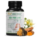 Adv. Pure Lung | Lung Cleanse와 Detox | Chaga Mushroom, Curcumin Turmeric, Honeysuckle Flower, Astragalus, Quercetin, Pomegranate와 함께 Lung 지원을위한 초본 보충 보충