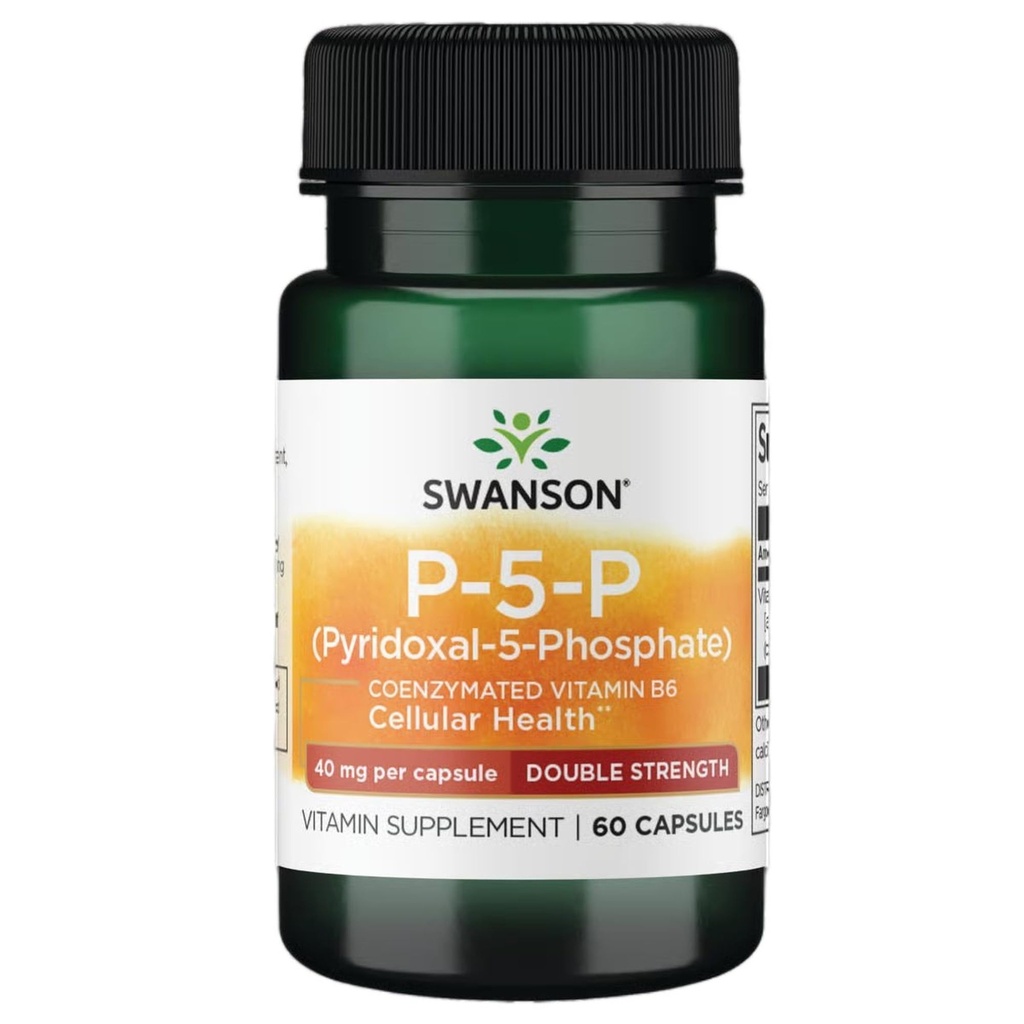 Swanson P-5-P (Pyridoxal-5-Phosphate) Coenzymated 비타민 B-6 40 밀리그램 60 캡슐