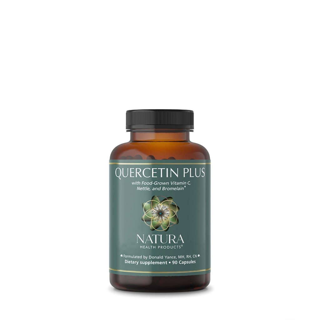 Natura Health Products Quercetin Plus Supplement - 건강한 면역 반응을 조절 - Bromelain, 비타민 C, Nettle Leaf & Quercetin (90 캡슐)을 특징으로
