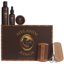 Melanin Kings Beard Grooming Kit for Men - 고대 아프리카 천연 재료의 공식 인장 인 Beard Wash, Oil, Balm, Brush, Comb, Trimming 가위