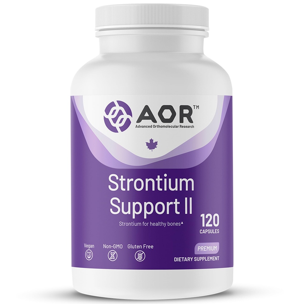 AOR, Strontium 지원 II의 뼈 건강, Vegan, Non-GMO (120의 모자)를 위한 무기물 지원