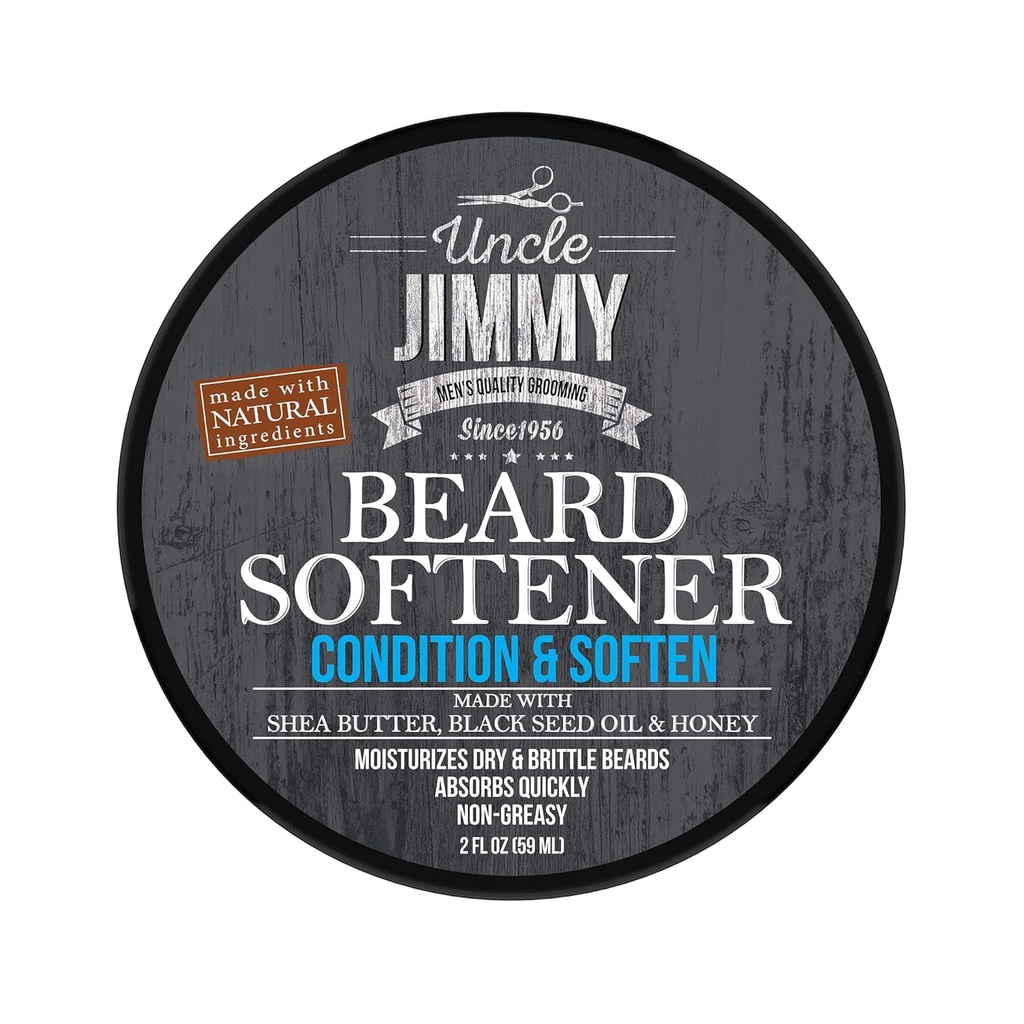 아저씨 Jimmy Beard Softener, 남성용 컨디셔닝 발름 | 하이드로테스, 스무디, 슈즈버터, 허니 2 Fl Oz