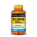 Mason 자연적인 셀레늄 200 mcg - Immune 지원 & 전립선 건강을 위한 산화 보충교재, 정유, 60의 정제