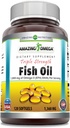 놀라운 오메가 트리플 강도 물고기 오일 (Omega-3, EPA / DHA) 보충 | 1360 Mg Per 서빙 | 120 Softgel | Non-GMO | 글루텐 프리 | 미국