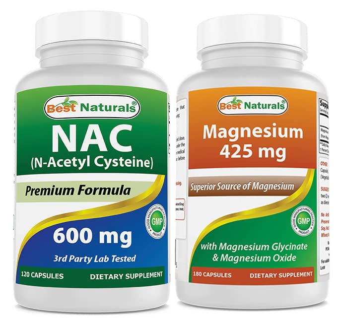 제일 자연적인 NAC 600 mg & 마그네슘 글리세라이드 425 mg