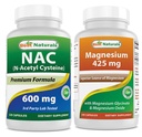 제일 자연적인 NAC 600 mg & 마그네슘 글리세라이드 425 mg