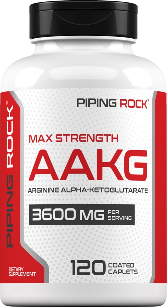 배관 바위 AAKG 보충교재 | 120의 모자 | 3600 mg | 아르기닌 알파 Ketoglutarate 보충교재 | Nitric 산화물 증강 | 최대 힘 | 채식주의자, 비 GMO, 글루텐 프리