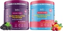 과일 펀치가있는 Keto Vitals BlackBerry 번들 - 2 팩 번들 Keto Electrolytes 분말 - Keto-Friendly Electrolytes 칼륨, 마그네슘, 나트륨, 칼슘 - BlackBerry 및 과일 펀치