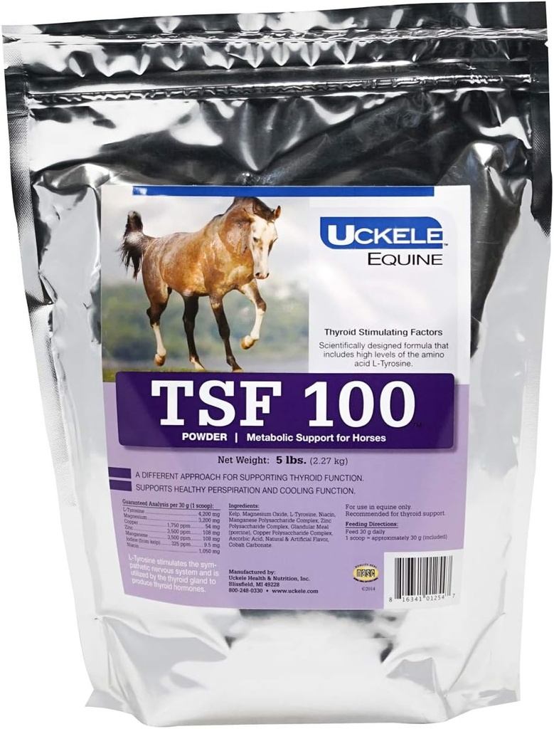 Uckele Equine TSF 100 대사 지원 분말, 5 파운드 부대