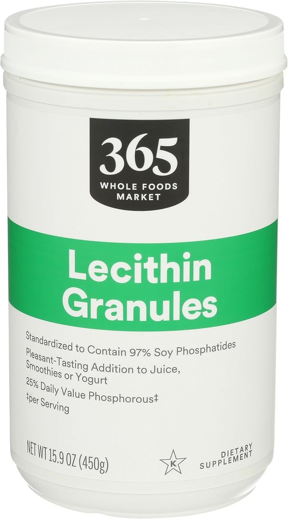 전체 음식 시장의 365, Lecithin 과립, 채식주의자, 15.9 Ounce
