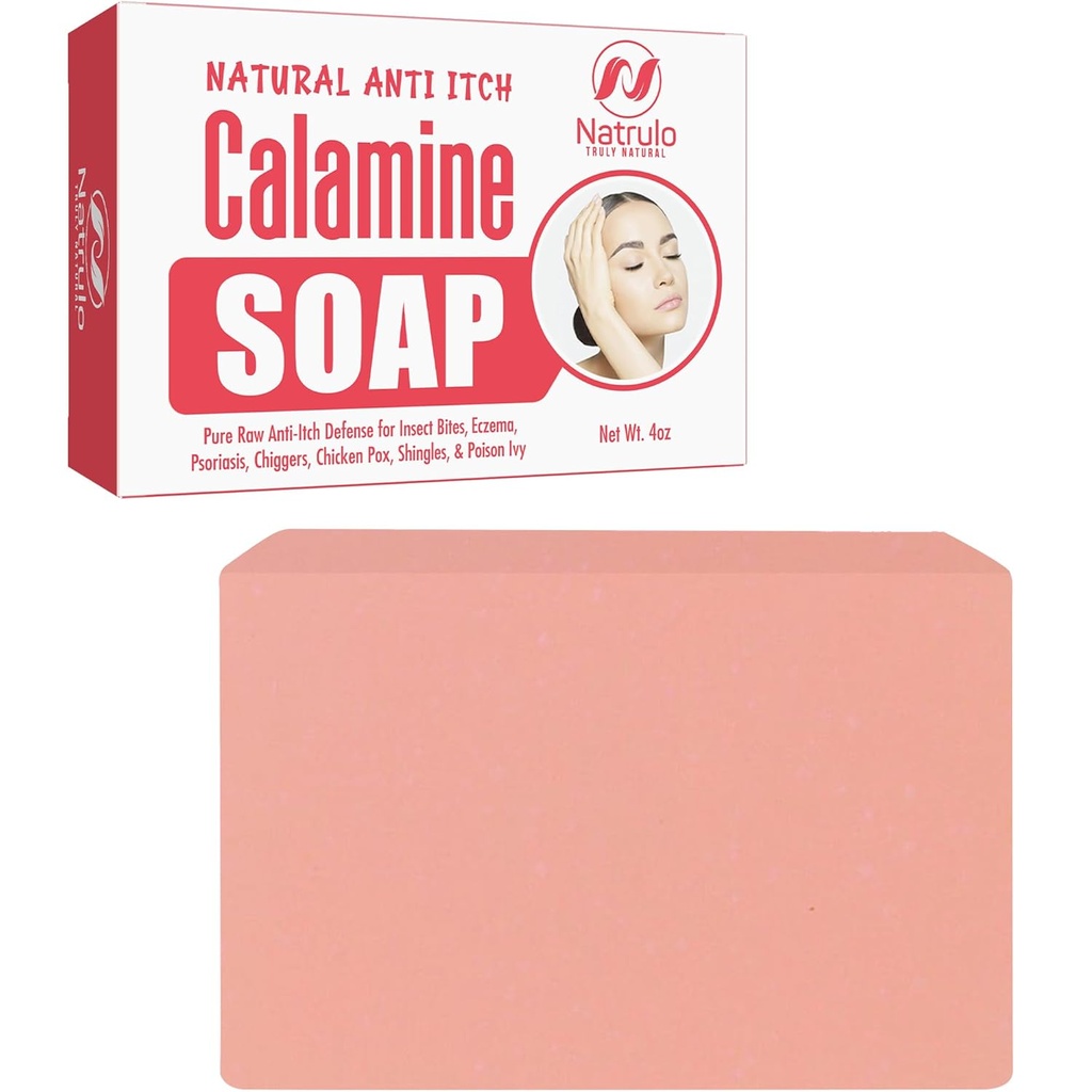Natural Fast Acting Itch Relief Soap Bar - Itchy Skin, Insect Bite, Eczema, Ivy Rash, 치킨 Pox - Pure Raw Anti-Itch Defense Cleansing Skincare - 미국에서 만든