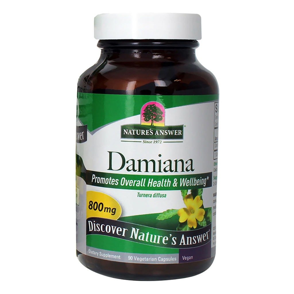 자연의 답변 Damiana, 90 채식 캡슐 (캡슐 당 400 mg)