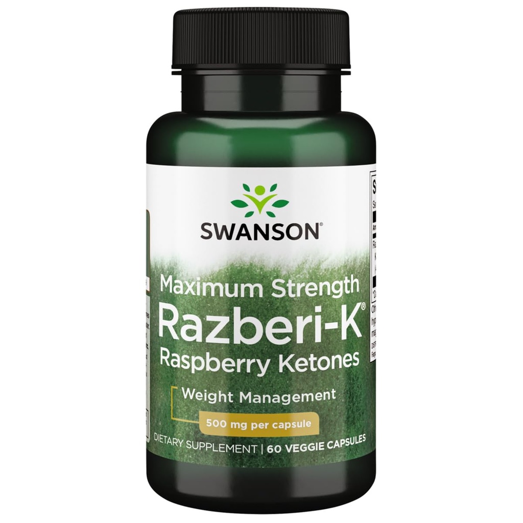 Swanson 최대 힘 Razberi-K 500 밀리그램 60 Veg 캡슐