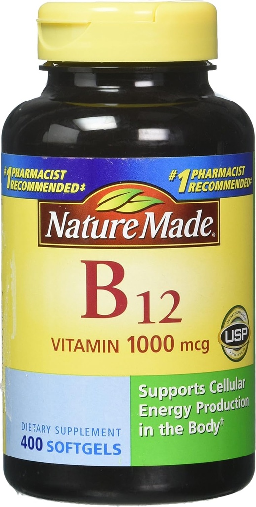 성격은 비타민 B12 1000 mcg를 만들었습니다., 400 Softgels