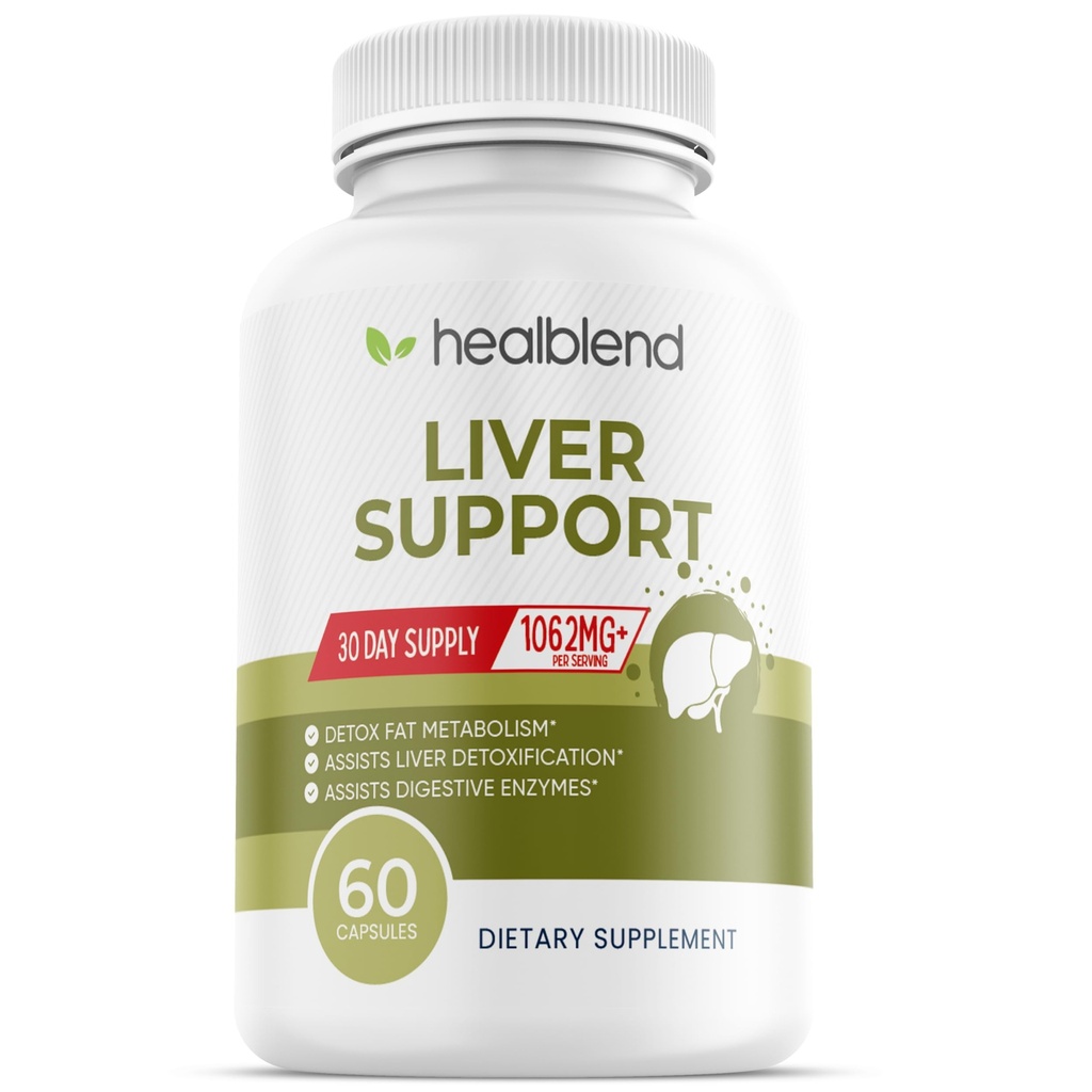 Liver Support - 천연 우유 이틀 및 아연 보충 - Detox 및 Cleanse Liver, 보조 건강 및 해독 지원 - 60 Veggie 캡슐 (30 일 공급)