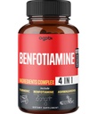 agobi 4in1 Benfotiamine 보충교재 - 소화를 위한 2 달, 에너지 생산 & 면역 - 플러스 심황 Curcumin 뿌리, Ashwagandha 뿌리 & 유기 Gymnema Sylvestre - 120의 캡슐