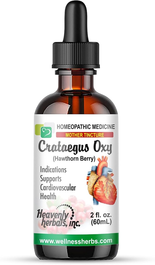 Crataegus Oxyacantha Q - Mother Tincture - Hawthorn Berry Extract - 심장 혈관 건강 및 규제 혈액 순환 지원 - 미국에서 만든 - 2 fl. Oz - Homeopathic Medicine