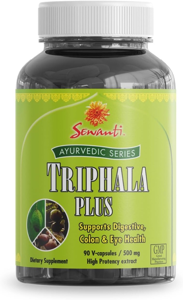 Sewanti Ayurvedic Triphala 캡슐 - 소화 건강을 위한 초본 공식 - Amla, Bibhitaki, Haritaki - 90의 볼트 캡슐 500mg