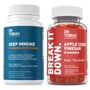 Tobias Deep Immune Probiotics & Prebiotics 및 Apple Cider Vinegar Gummies 박사는 소화 건강, Gut 면역 기능, 4.4를 가진 남자 & 여자를 위한 Cleanse & Detox를 지원합니다. 억 CFU & 어머니