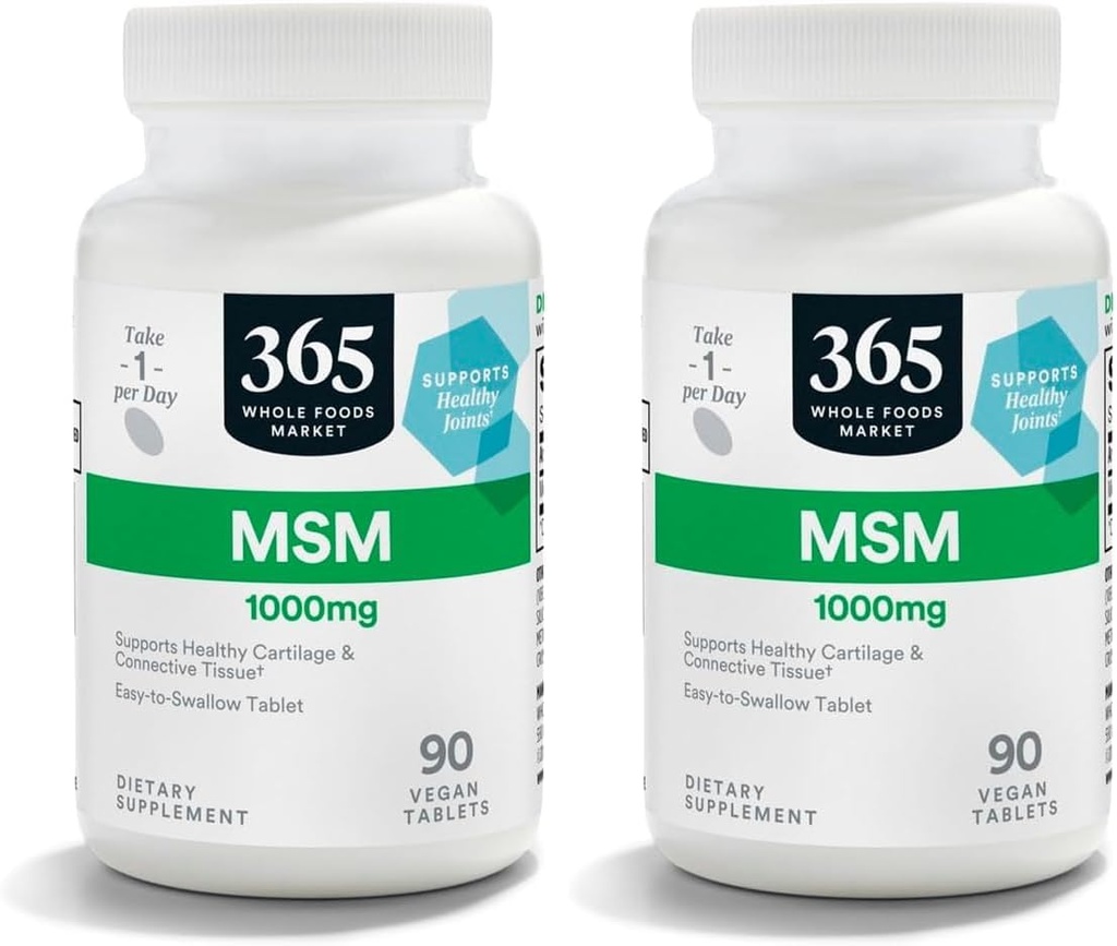 전체 식품 시장, MSM 1000Mg, 90 정제 (팩 2)