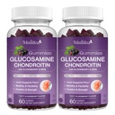 Mulittea Glucosamine Chondroitin Gummies - MSM 및 Elderberry를 가진 여분 힘 합동 지원 보충교재, 성인, 남자 & 여자 (2 팩)를 위한 산화 방지제 면역성이 있는 지원