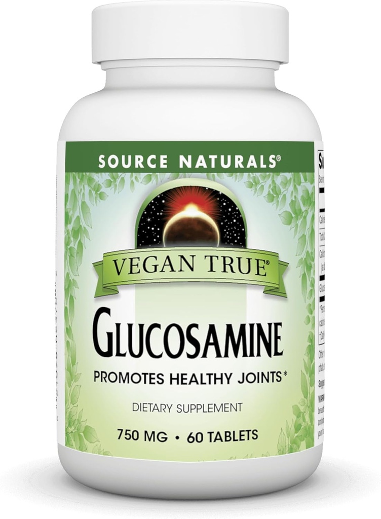 Source Naturals Vegan True Glucosamine, 건강한 관절을 촉진 *, 750 mg - 60 정제