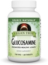 Source Naturals Vegan True Glucosamine, 건강한 관절을 촉진 *, 750 mg - 60 정제