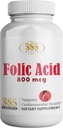 365 건강 Folic 산 800mcg (0.8mg) 비타민 B9-365 정제 I 지원 심장 혈관, 필수 Prenatal & Postnatal 비타민, 비 GMO 및 Vegan