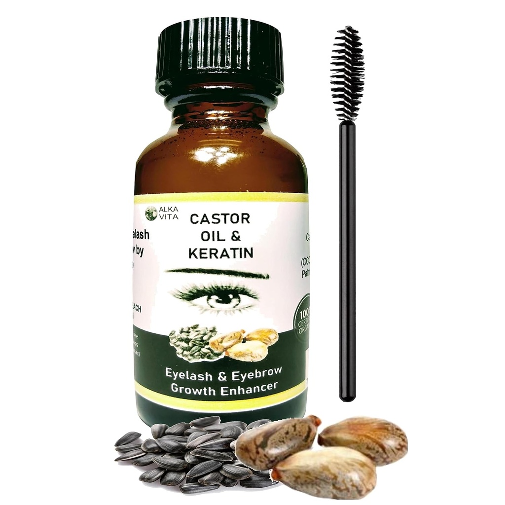 속눈썹 성장 초본 유기 Keratin & 피마자 기름 순수한 눈썹 thickener 요인