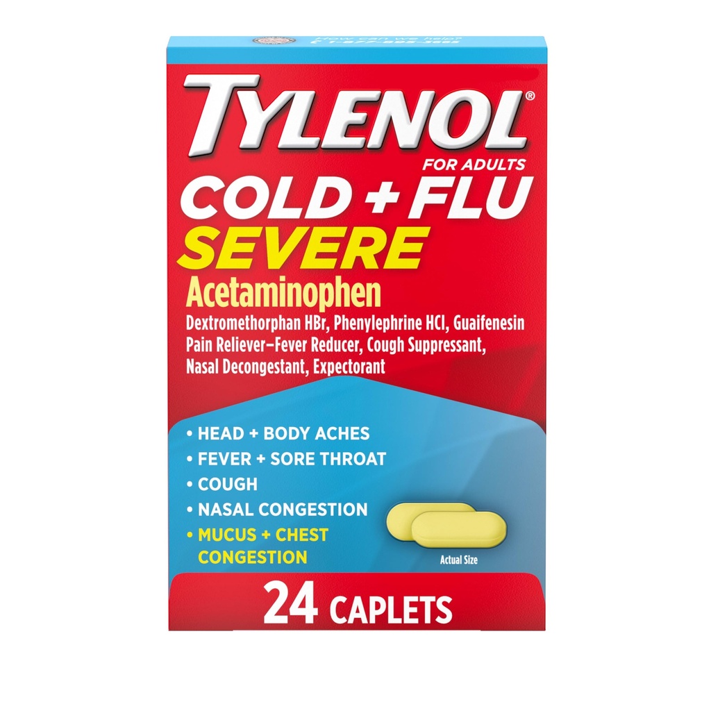 Tylenol 냉 + 혈중, 통증, 기침 및 소화, 24 ct에 대 한 혈중 치료 캡슐.