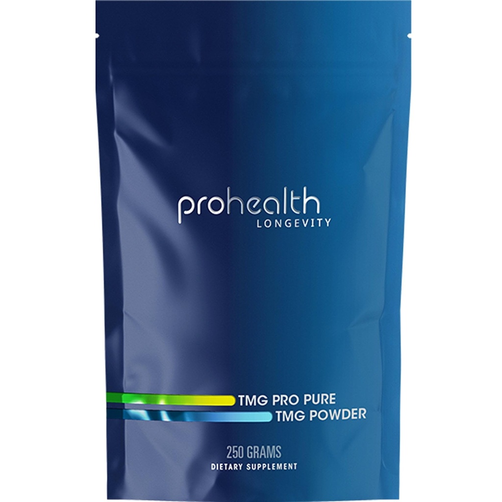 ProHealth TMG 아미노산 혈압 (Trimethylglycine - Betaine 무수 보충교재) - 메틸화 지원 250 그램 대량 분말 Longevity